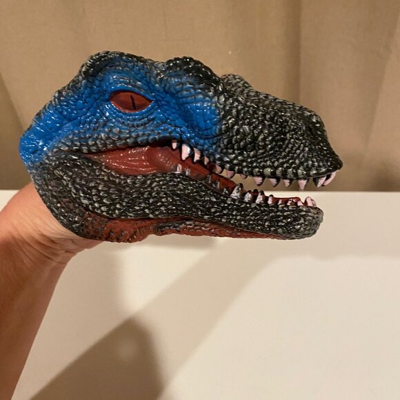 T-Rex Hand Puppet Dinosaur Toy 8"โ Realistic Movable Jaw - Picture 2 of 5